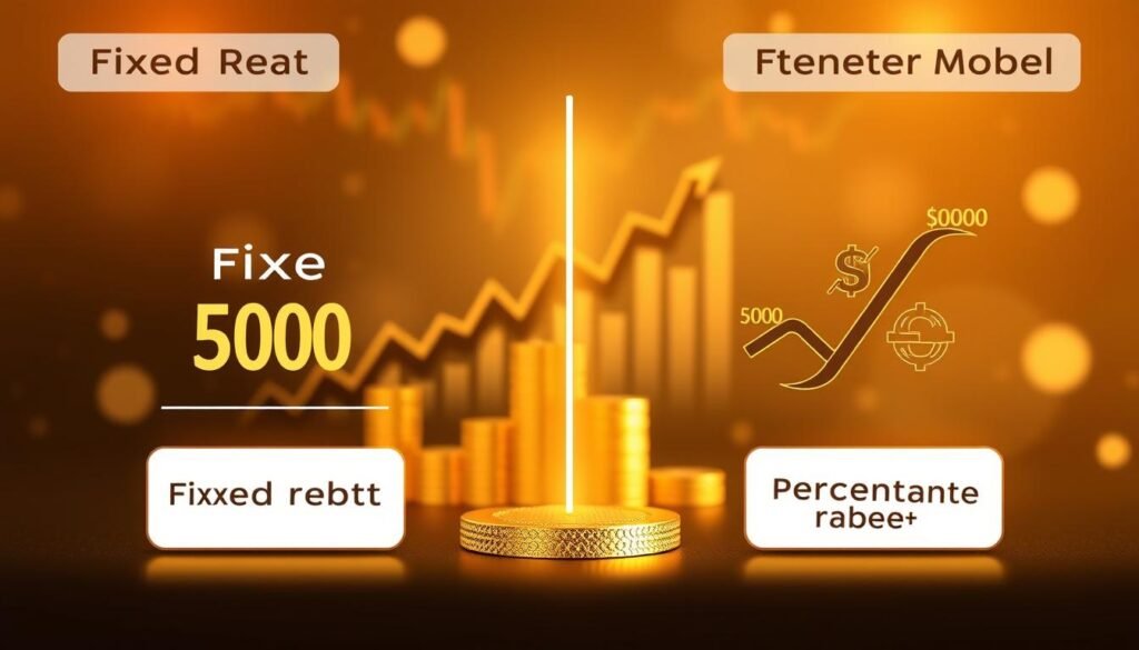 เปรียบเทียบรูปแบบรีเบต forex แบบคงที่และแบบเปอร์เซ็นต์